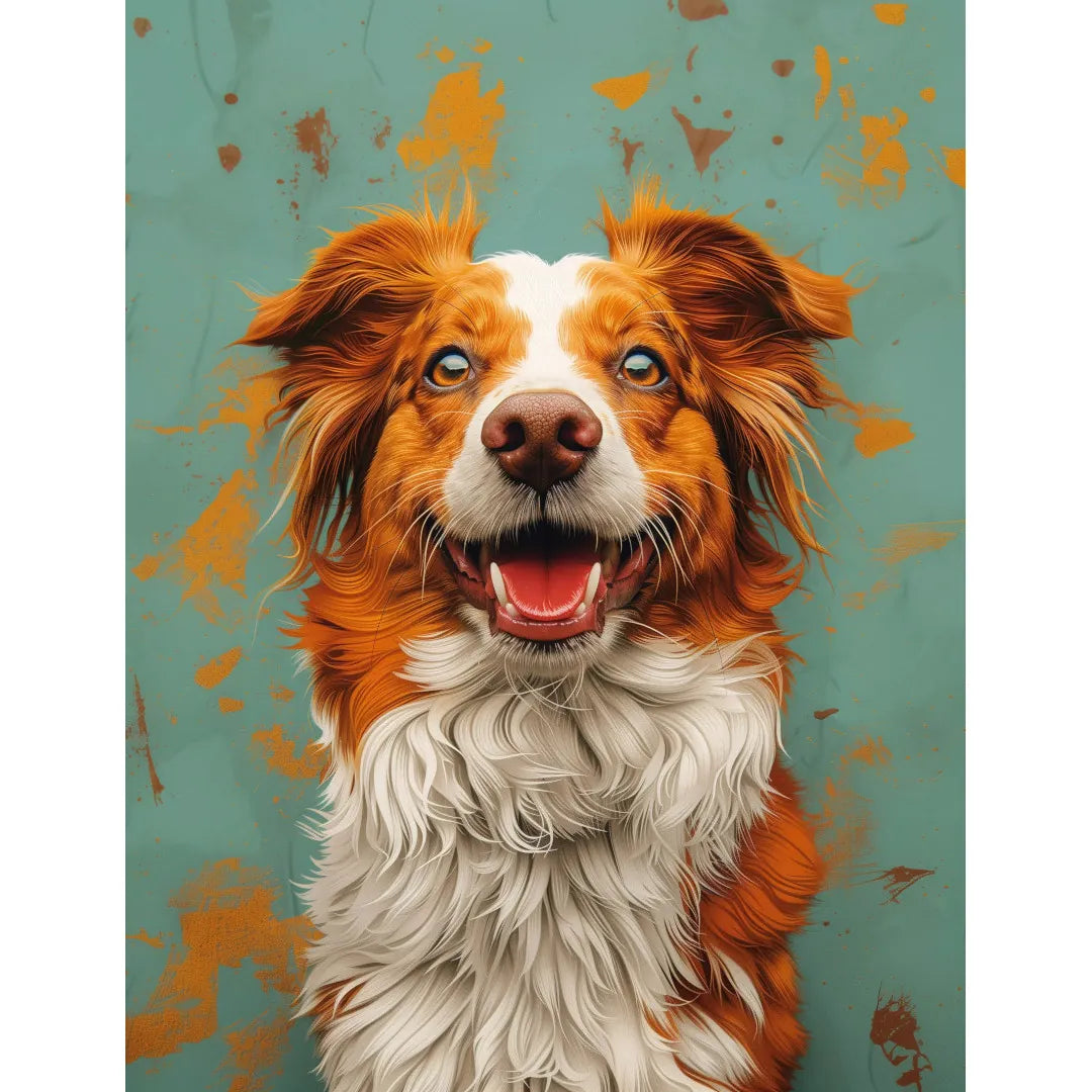 Chien rouge souriant Poster