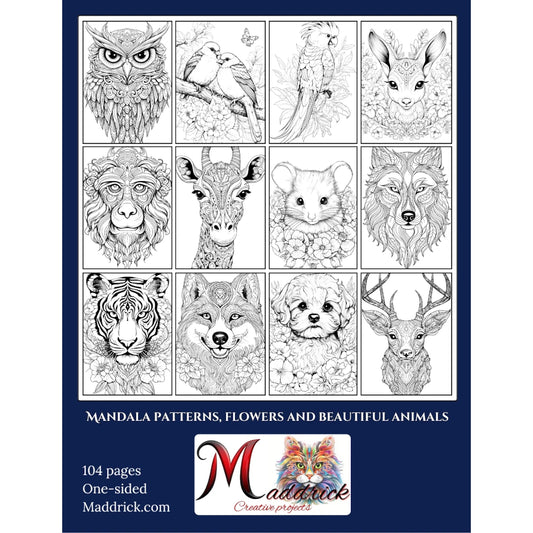 Livre de coloriage Portraits d'animaux