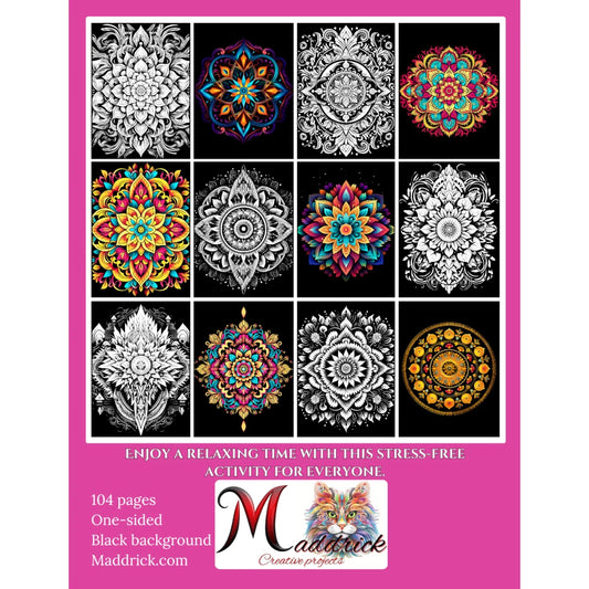 Black Mandalas Coloring book