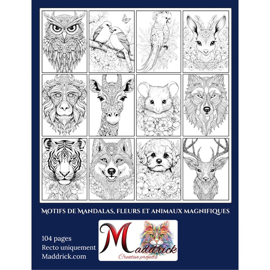 Portraits Animaux coloring book (French)