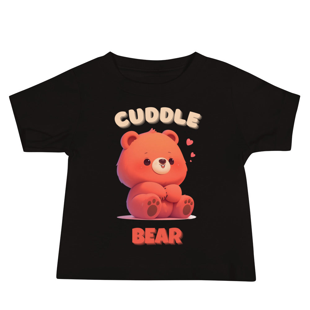 T-shirt à manches courtes en jersey pour bébé avec motif ours en peluche