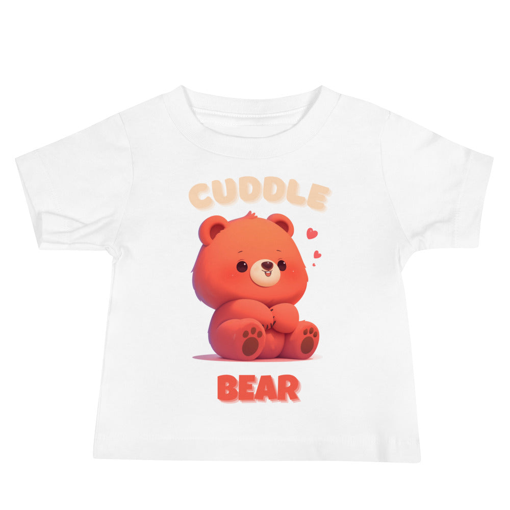 T-shirt à manches courtes en jersey pour bébé avec motif ours en peluche