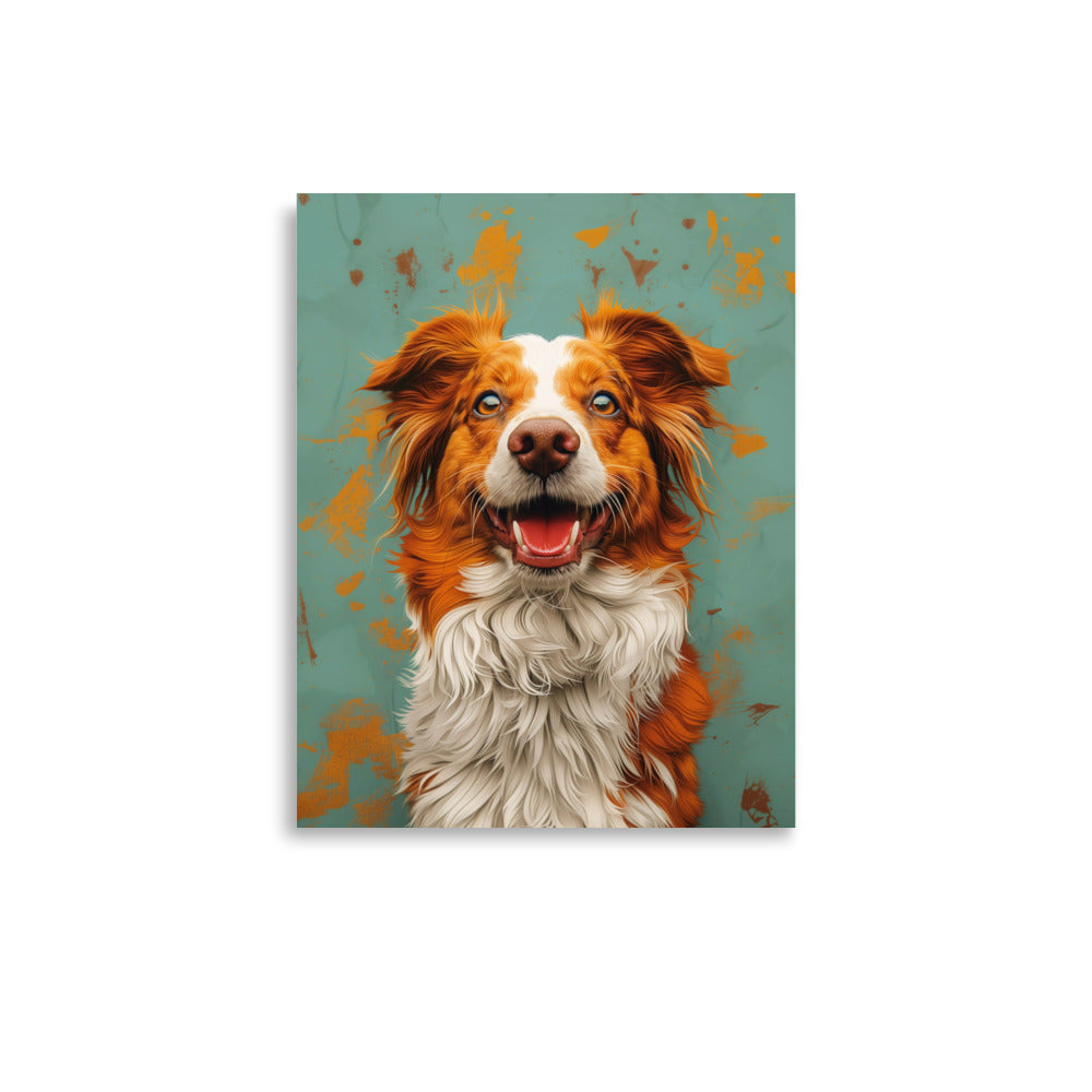 Chien rouge souriant Poster