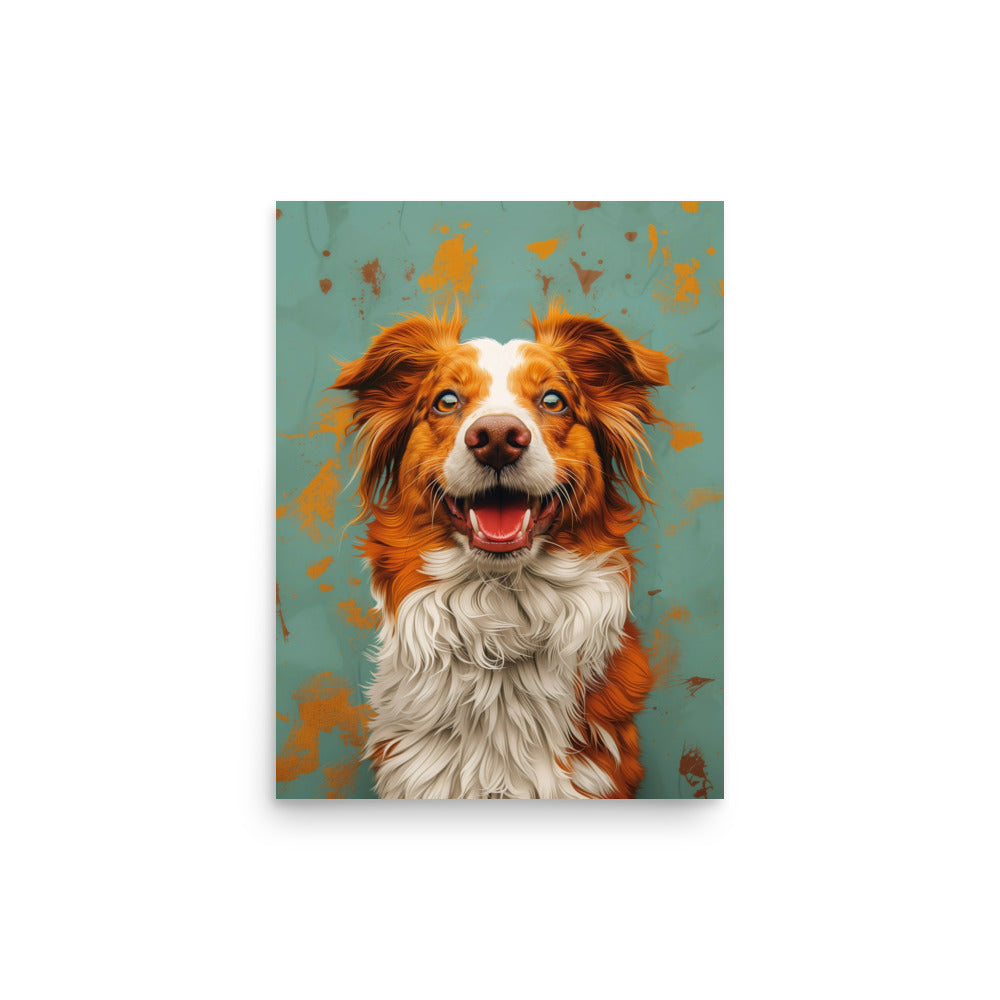 Chien rouge souriant Poster