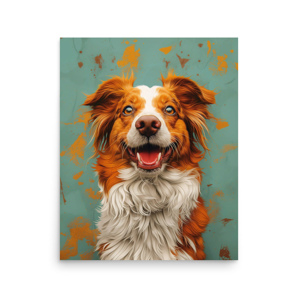 Chien rouge souriant Poster