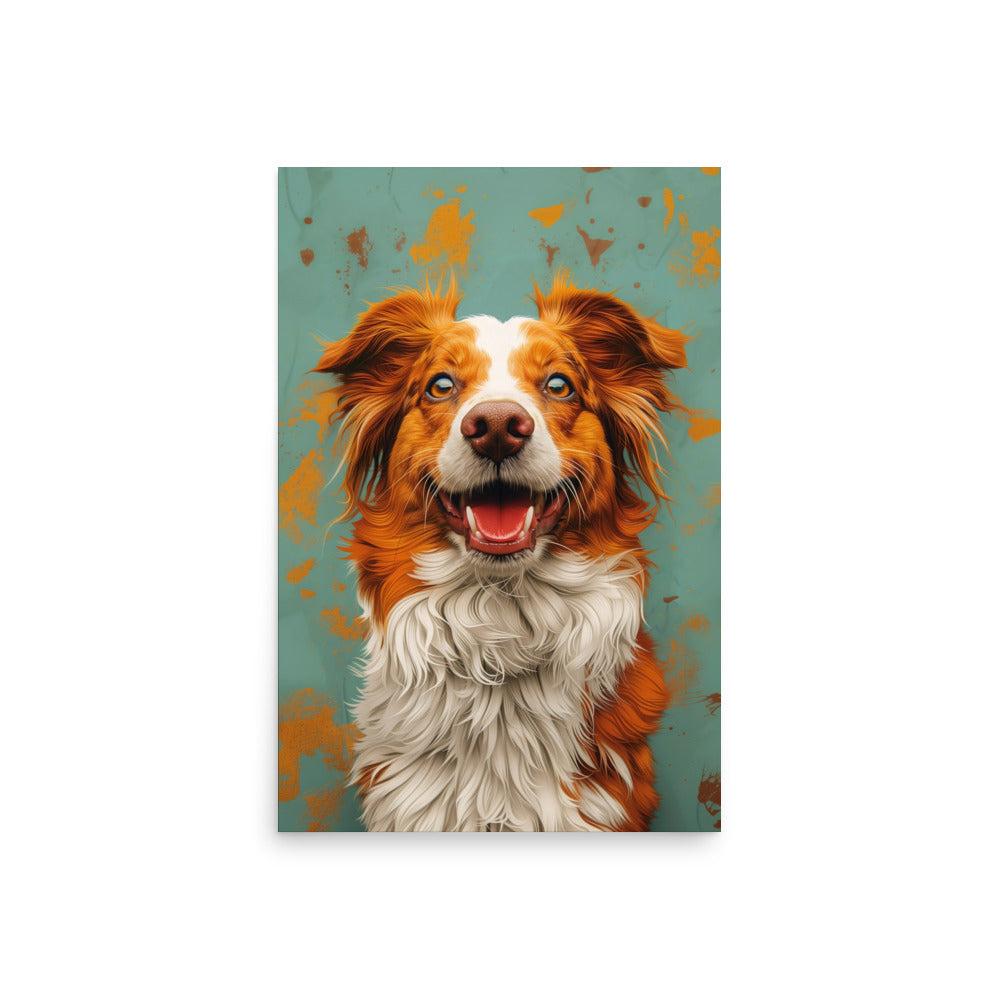 Chien rouge souriant Poster