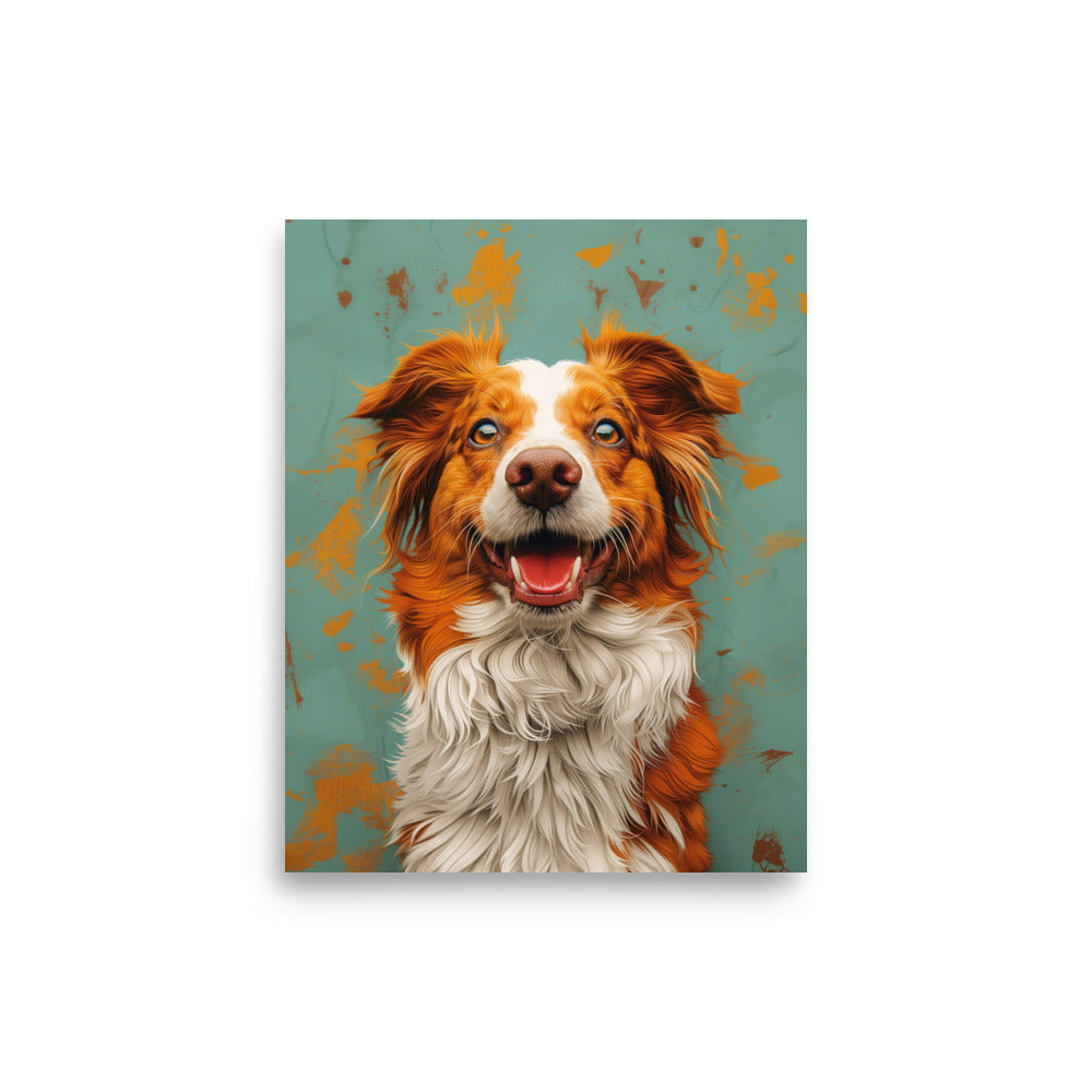 Chien rouge souriant Poster