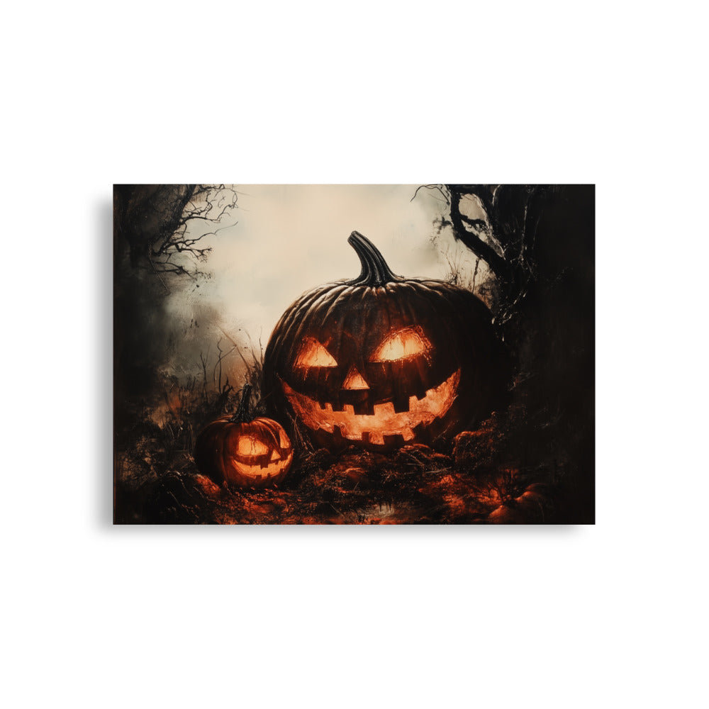 Affiche effrayante de citrouille Jack-O'-Lantern pour Halloween
