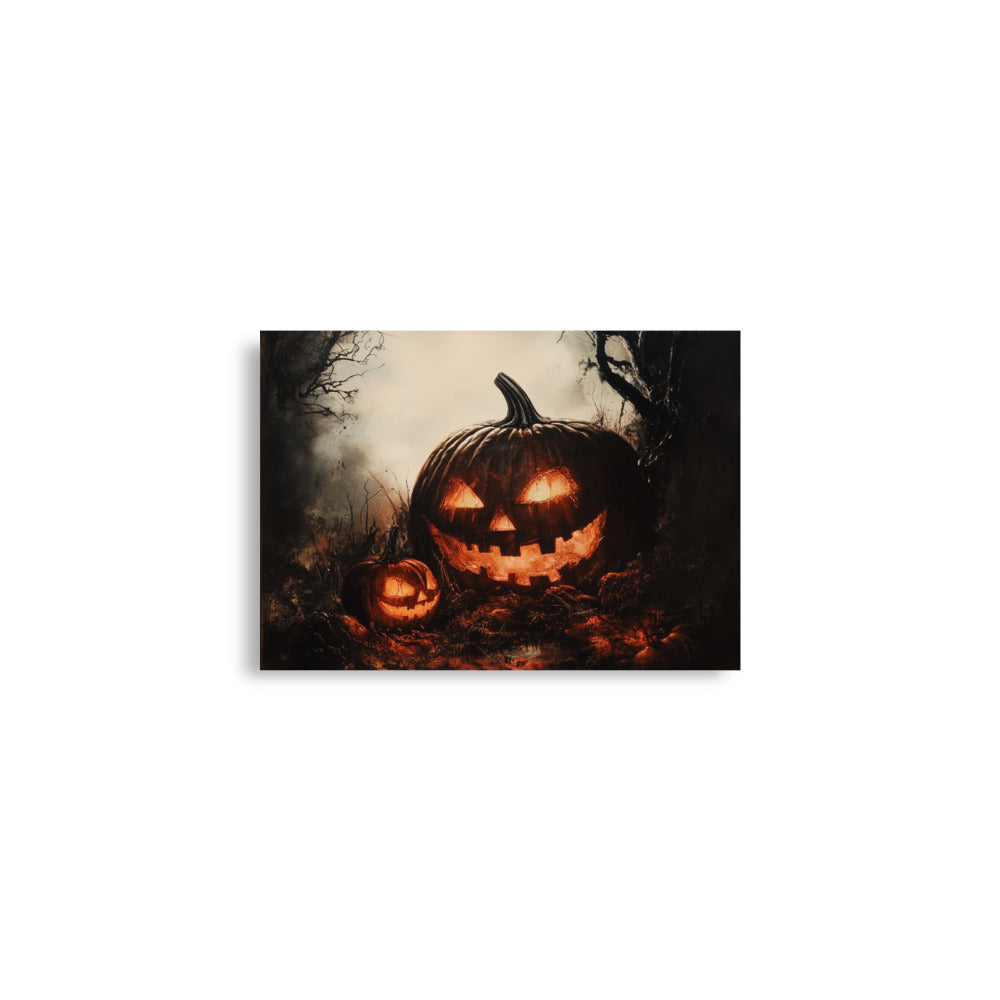 Affiche effrayante de citrouille Jack-O'-Lantern pour Halloween