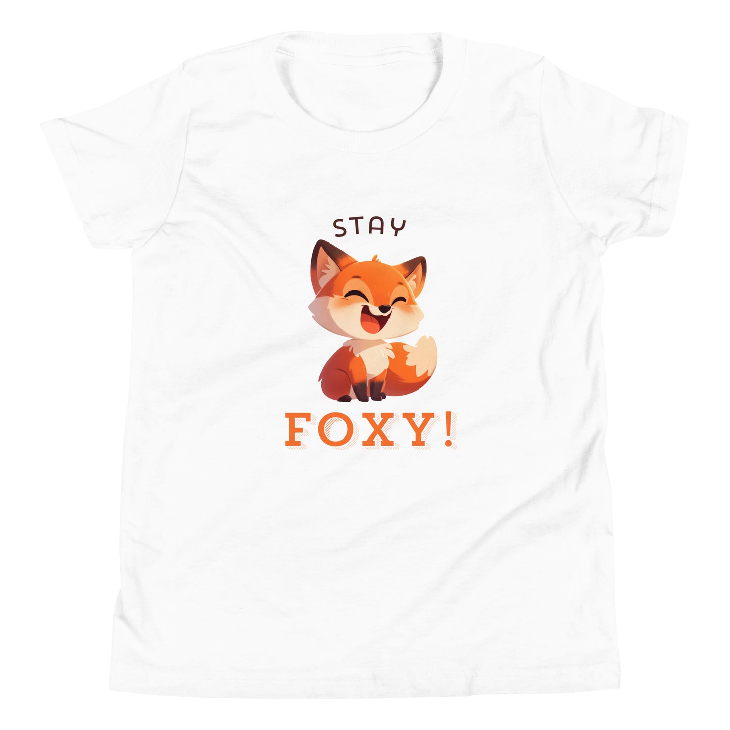 Stay Foxy dessin animé renard roux T-Shirt à manches courtes pour jeunes