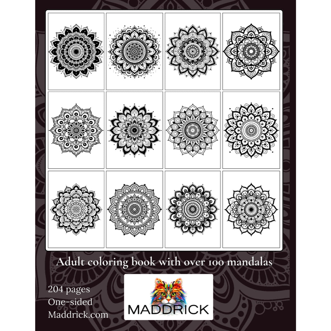 100 Mandalas: Adult coloring book