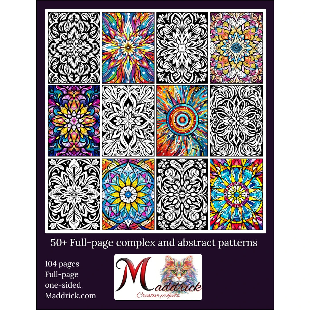 Complex patterns vol. 3: Coloring book with full-page mandala patterns ...