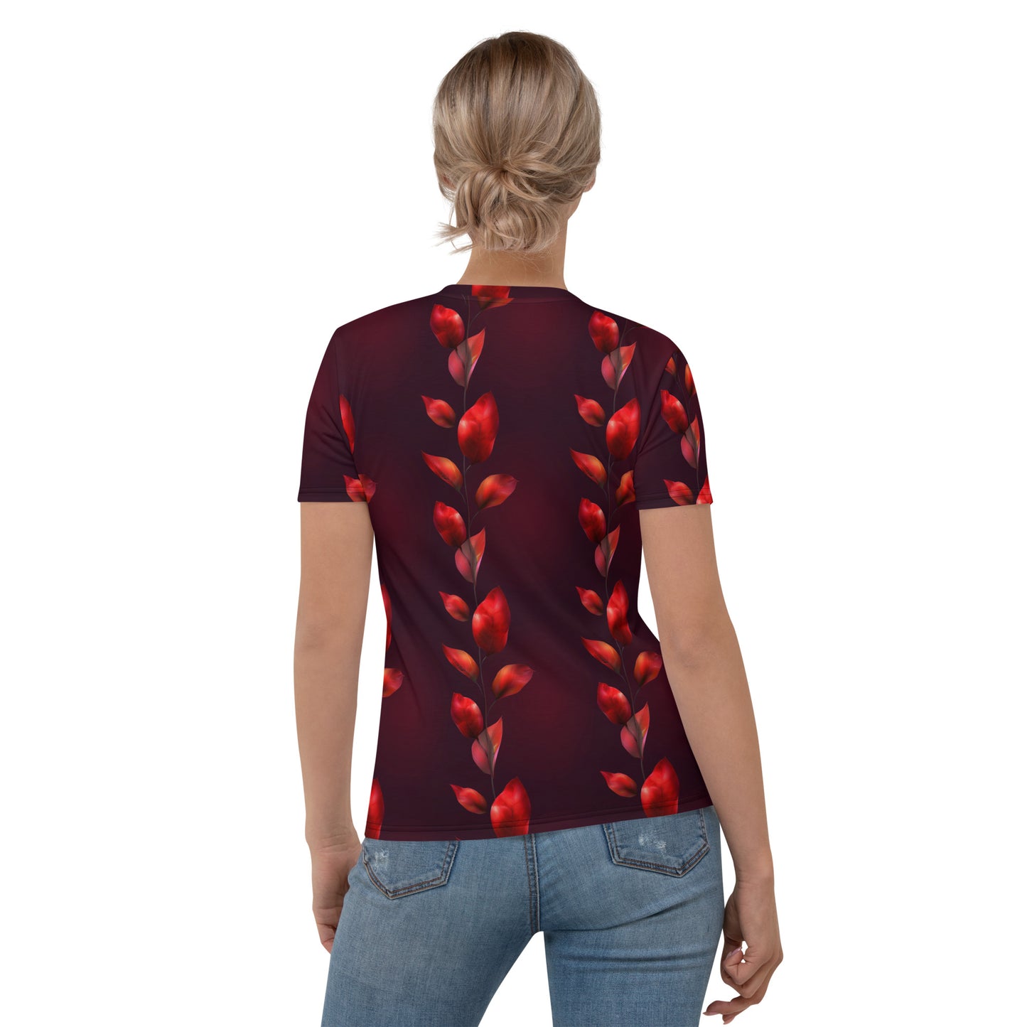 T-shirt Femme Vignes fleurs écarlates