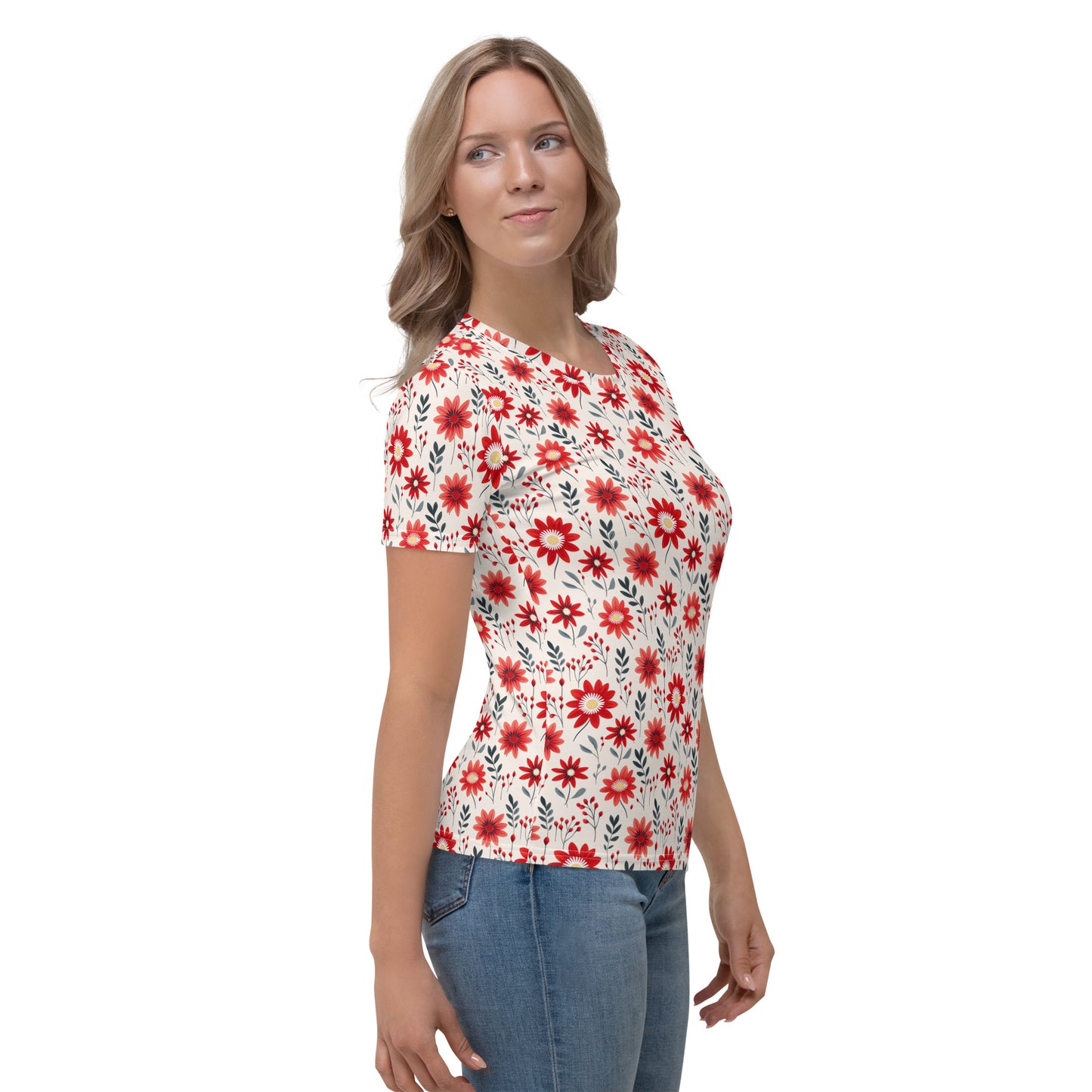 T-shirt Femme Margherites rouges