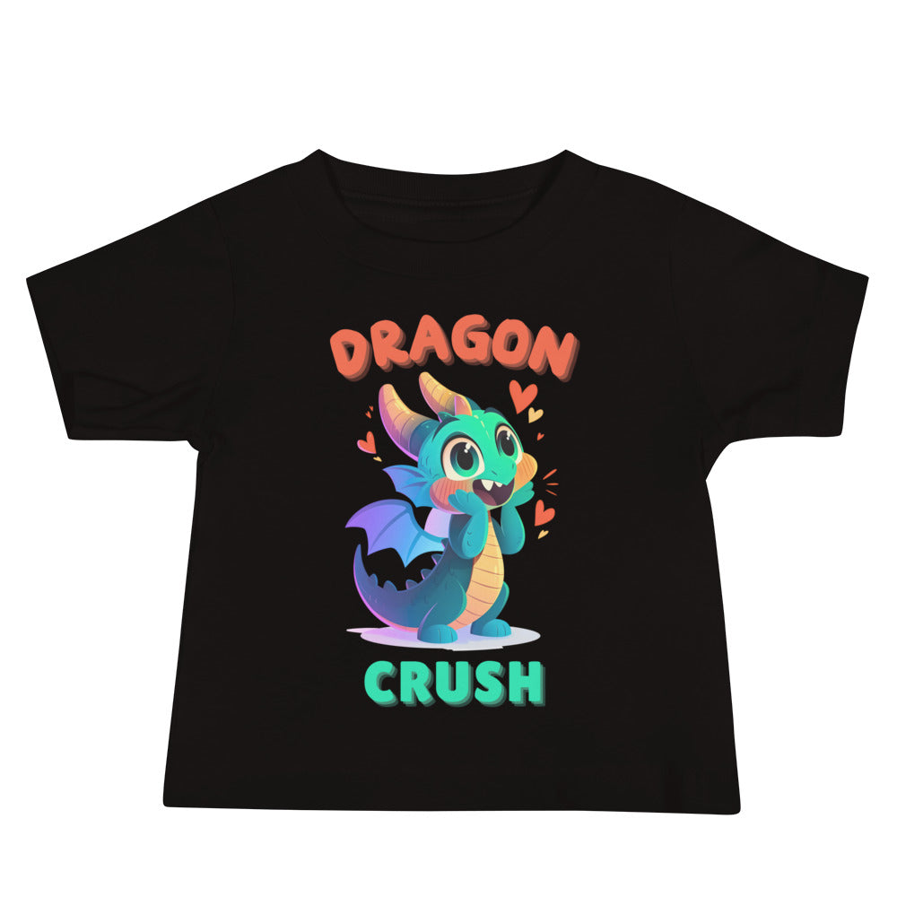 T-shirt à manches courtes en jersey pour bébé avec motif dragon et amour
