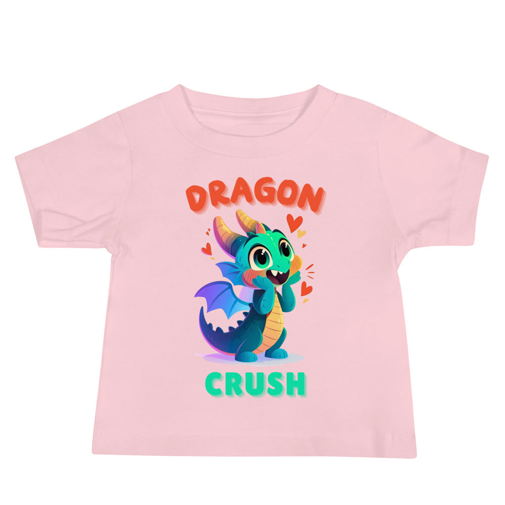 T-shirt à manches courtes en jersey pour bébé avec motif dragon et amour