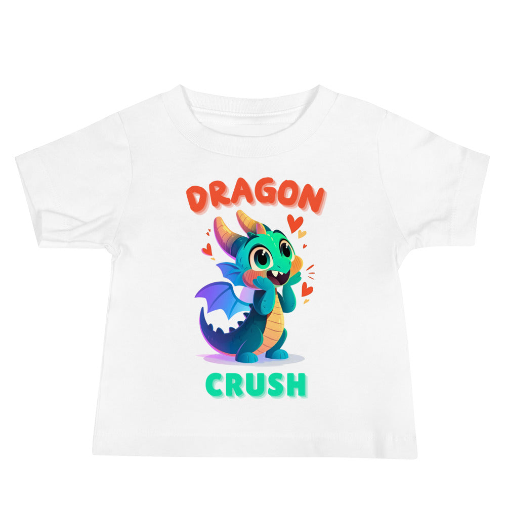T-shirt à manches courtes en jersey pour bébé avec motif dragon et amour