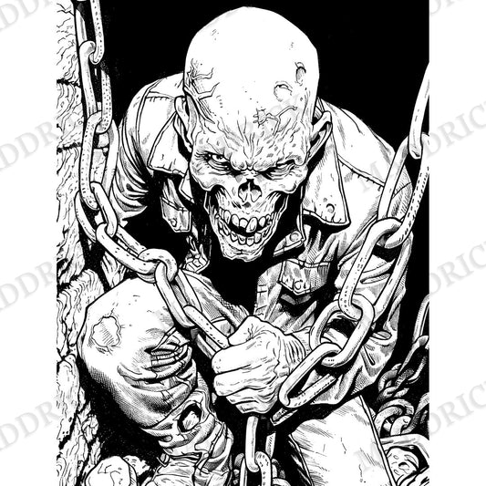 Horror Coloring Pages | Printable Halloween Adult Coloring Book PDF