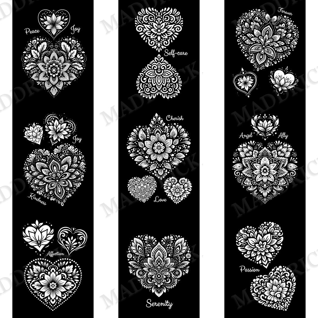 Heart Mandala Coloring Pages | Printable Adult Coloring PDF