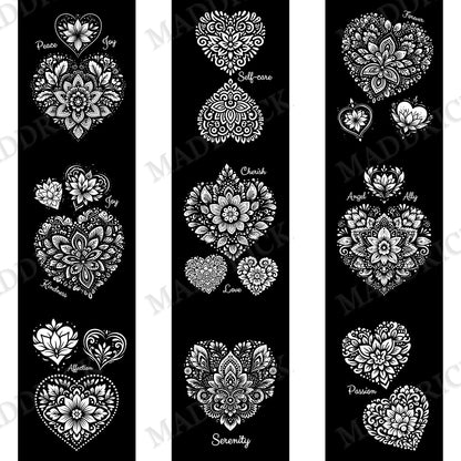 Heart Mandala Coloring Pages | Printable Adult Coloring PDF