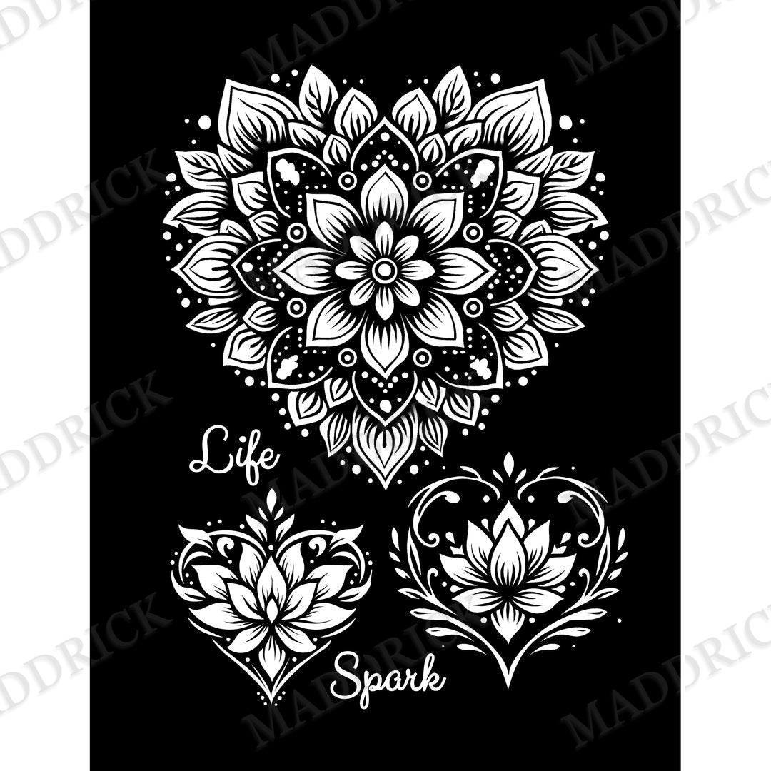 Heart Mandala Coloring Pages | Printable Adult Coloring PDF
