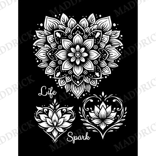 Heart Mandala Coloring Pages | Printable Adult Coloring PDF