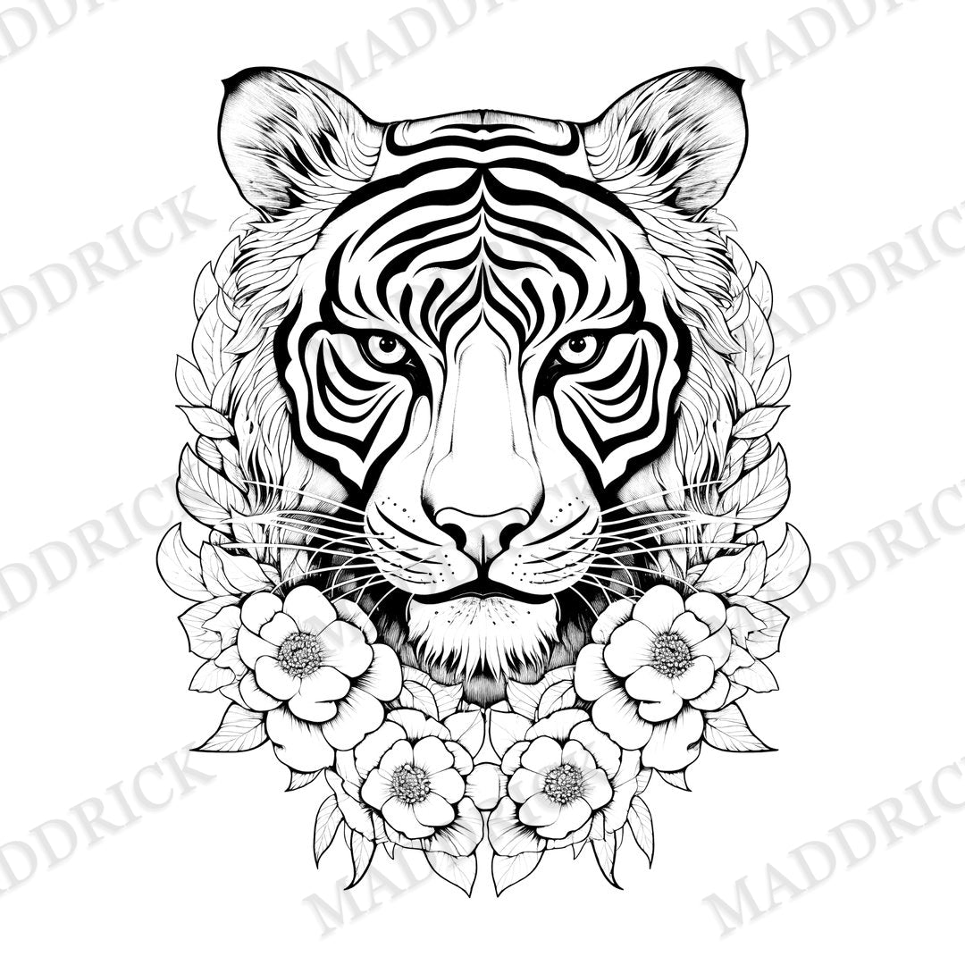 Animals Portraits Digital Coloring Pack